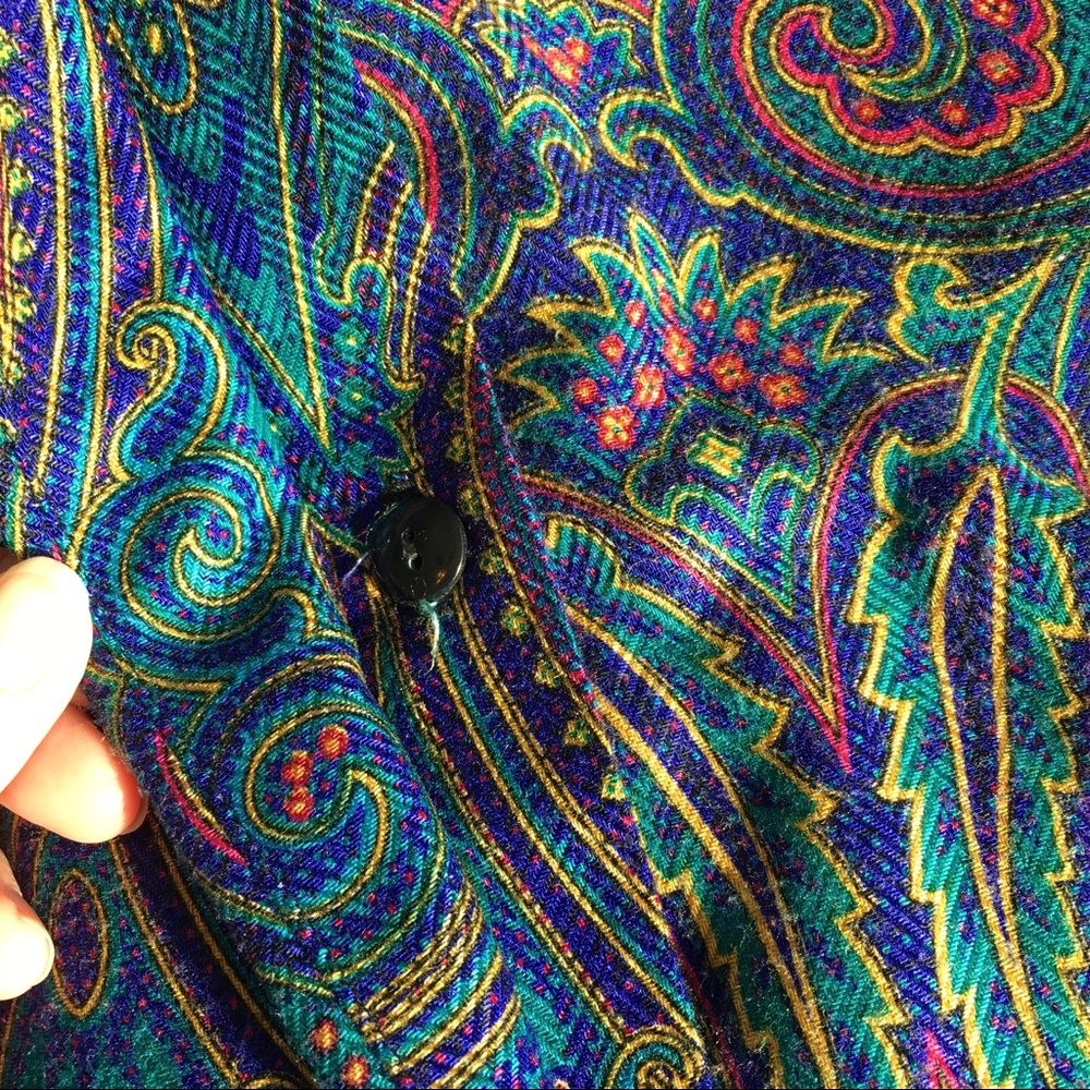 VTG 80s Norton McNaughton Paisley and Floral Blazer, 8 - Picture 8 of 13